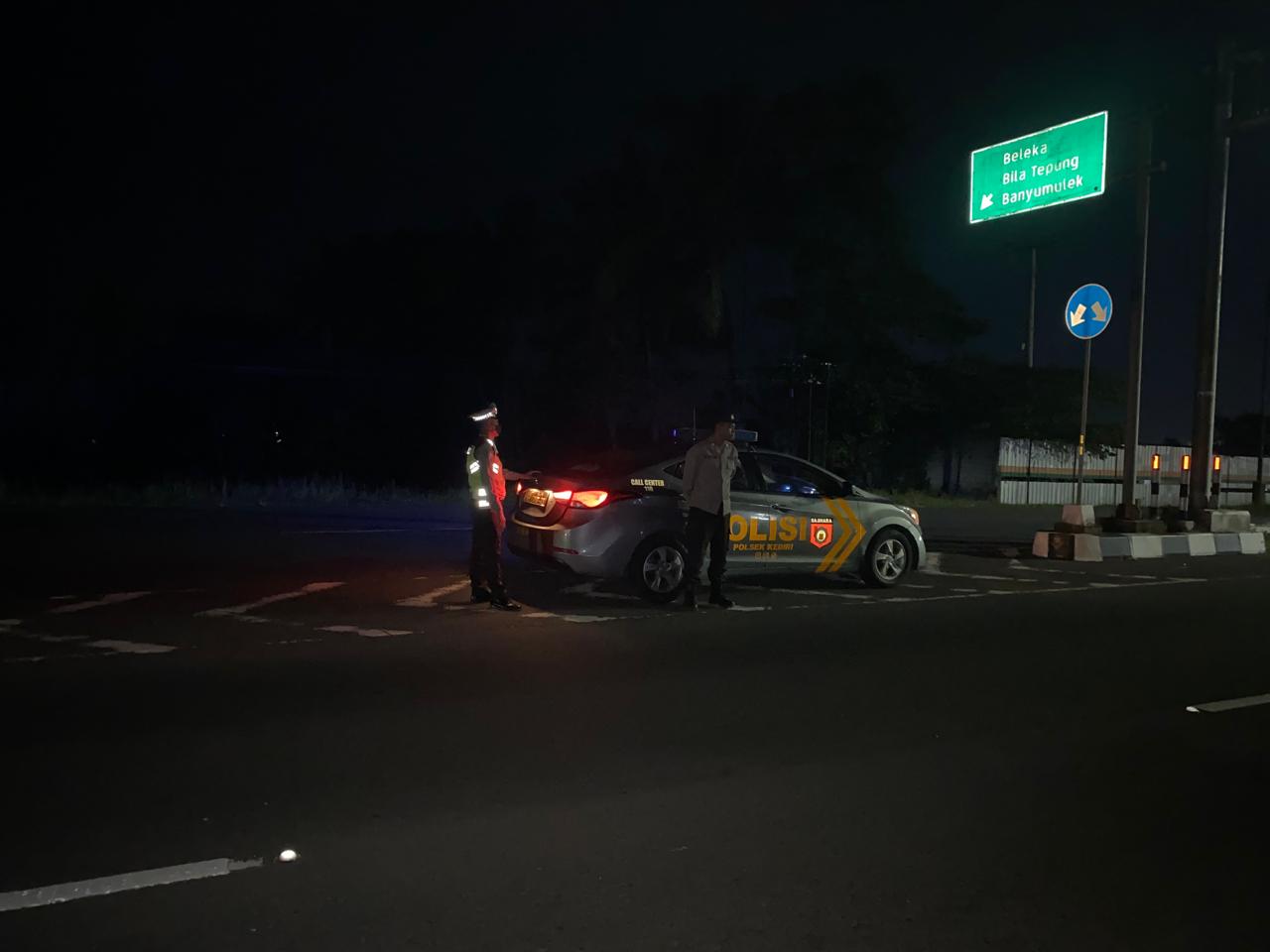 Polsek Kediri Intensifkan Patroli Blue Light di Bypass BIL dan Keling, Cegah 3C dan Balap Liar